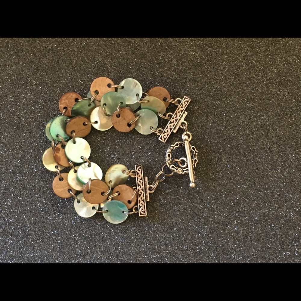 Lia Sophia Multi Color Iridescent toggle bracelet